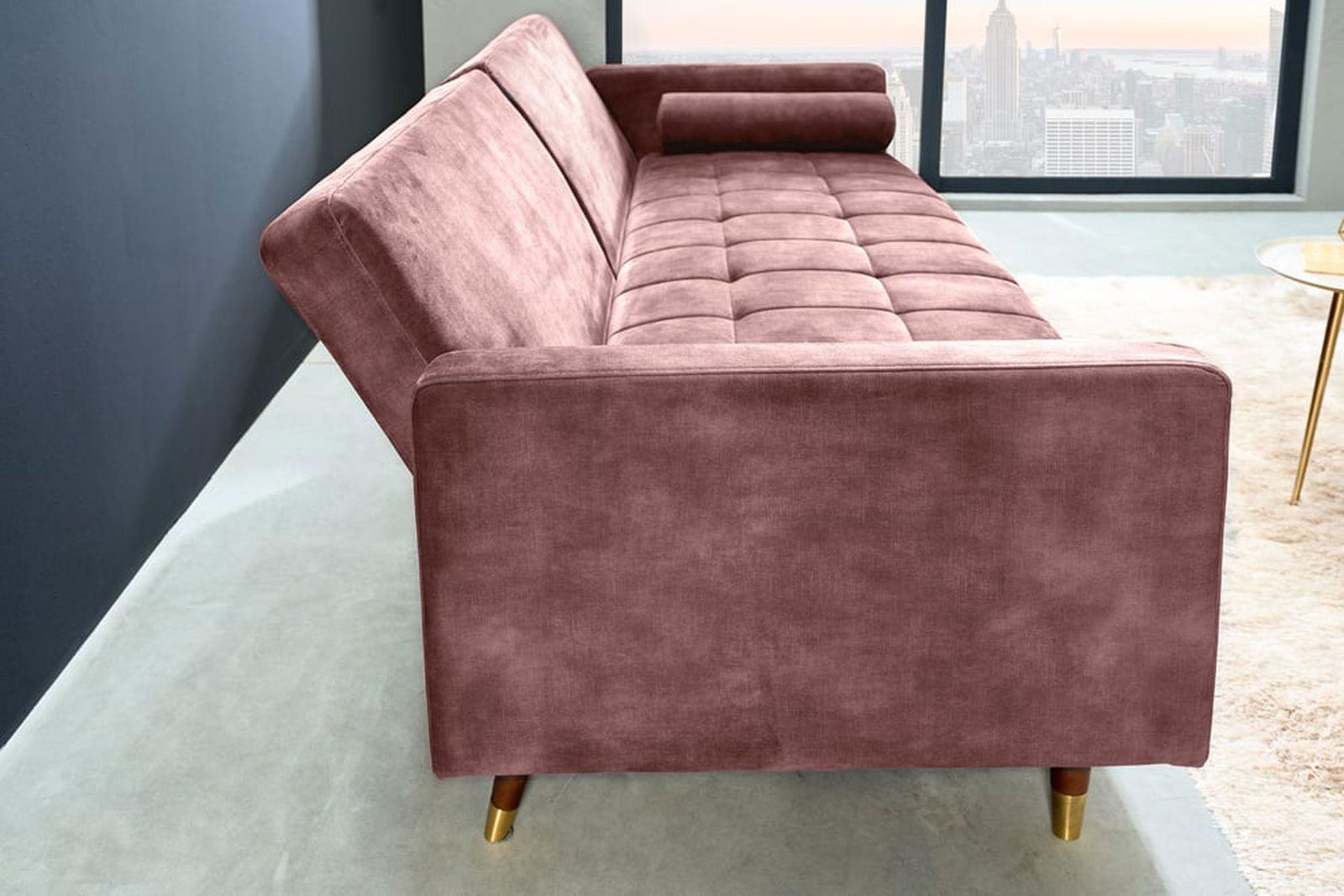 SOFA ROZKŁADANA COUTURE RÓŻOWA / 42495 / INVICTA INTERIOR