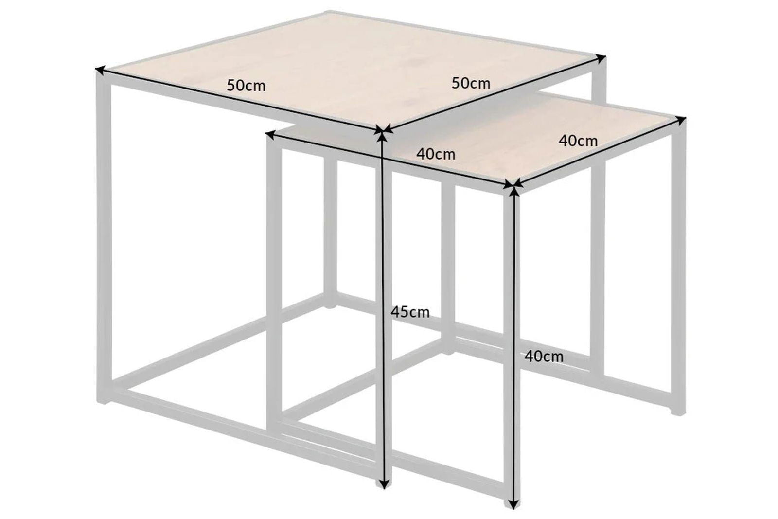 STOLIKI ZESTAW SLIM LINE OPTYKA JESION CZARNY / 42011 / INVICTA INTERIOR