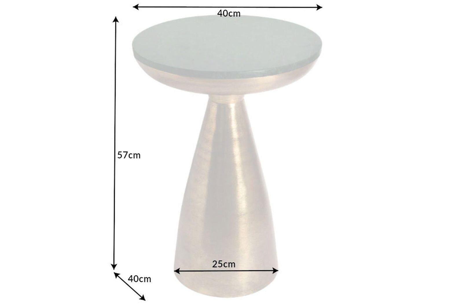 STOLIK ELEMENTS MARMUR 40 CM / 42717 / INVICTA INTERIOR