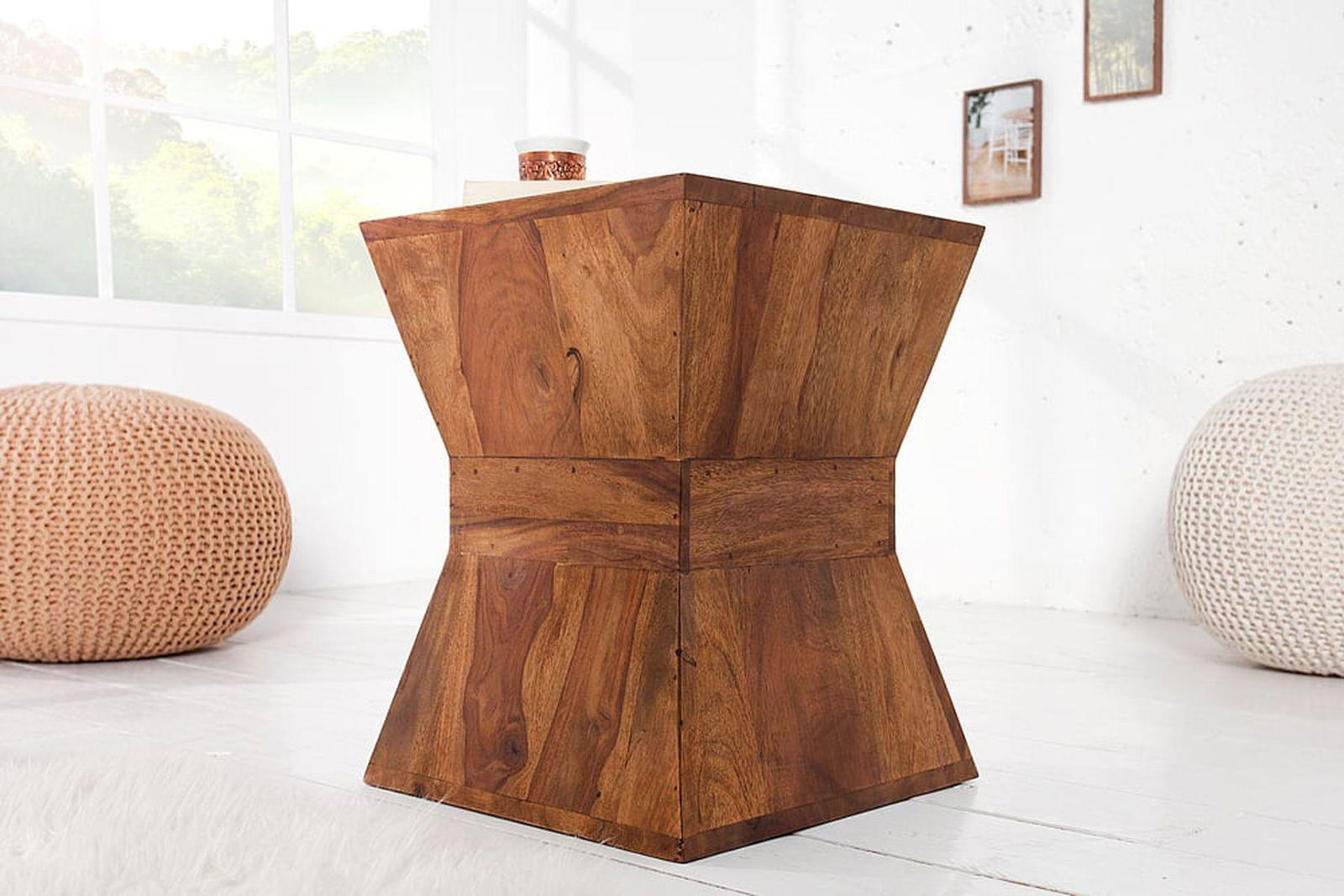 STOLIK KAWOWY 45 CM SHEESHAM / 21011 / INVICTA INTERIOR