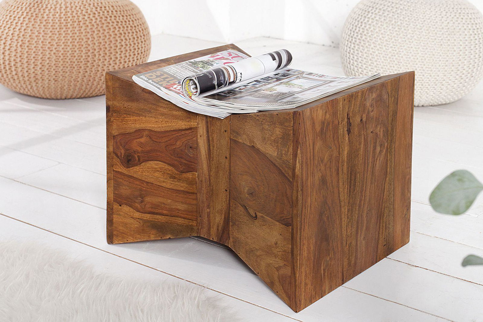 STOLIK KAWOWY 45 CM SHEESHAM / 21011 / INVICTA INTERIOR