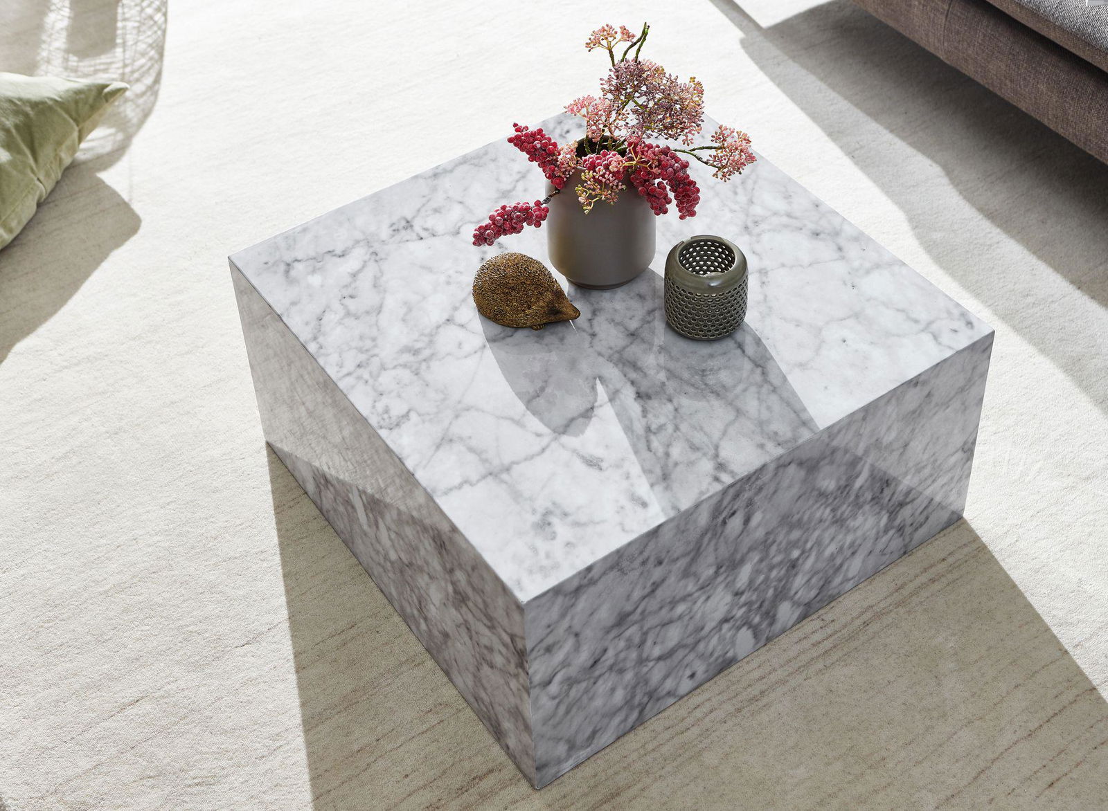 STOLIK KAWOWY 60 CM OPTYKA MARMUR MDF Wohnling / WL6.320