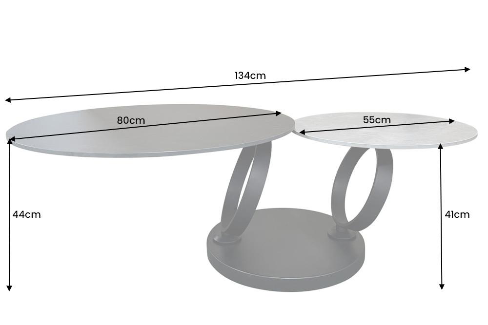 STOLIK KAWOWY RINGS OBROTOWY CZARNA PODSTAWA / 44316 / INVICTA INTERIOR