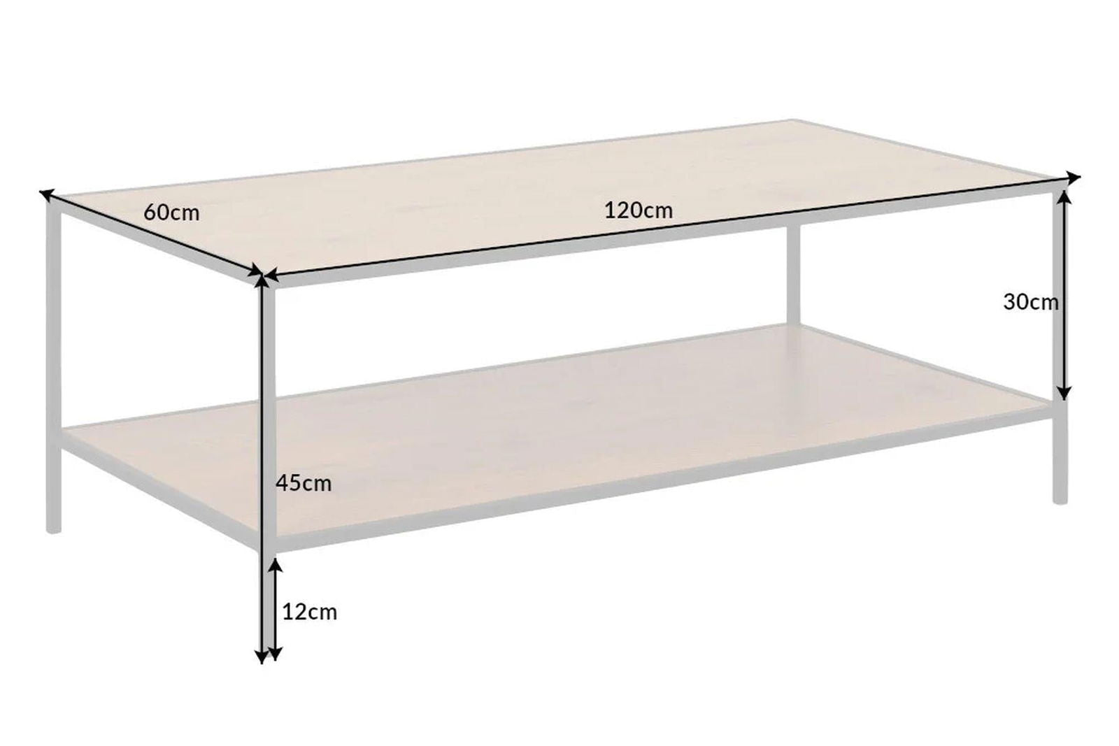 STOLIK KAWOWY SLIM LINE OPTYKA JESION CZARNY / 42013 / INVICTA INTERIOR