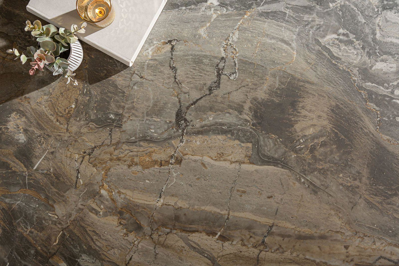 STOLIK KAWOWY SYMBIOSE 75 CM OPTYKA MARMUR / 40670  / INVICTA INTERIOR