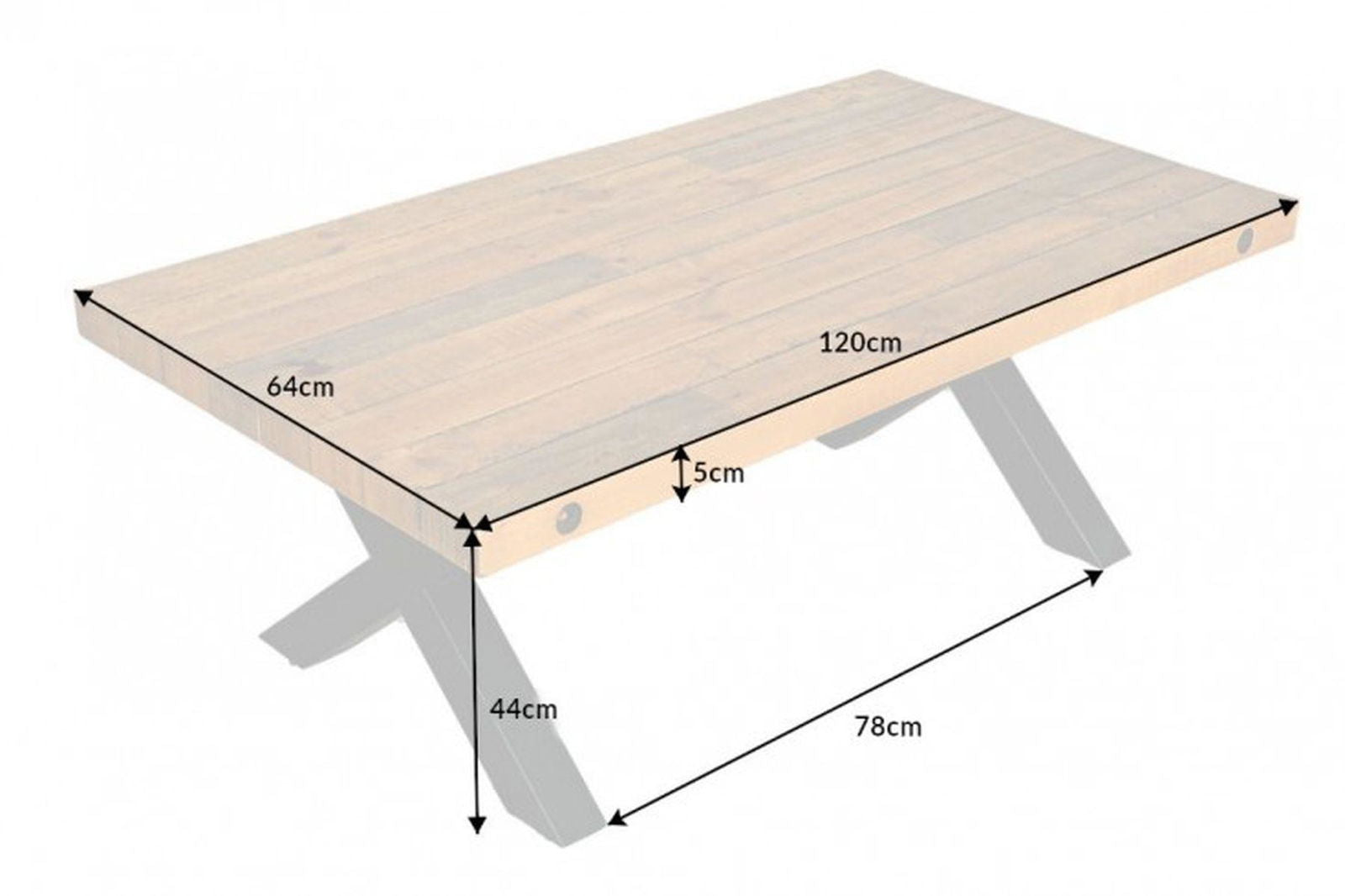 STOLIK KAWOWY THOR SOSNA NATURALNA / 40455 / INVICTA INTERIOR