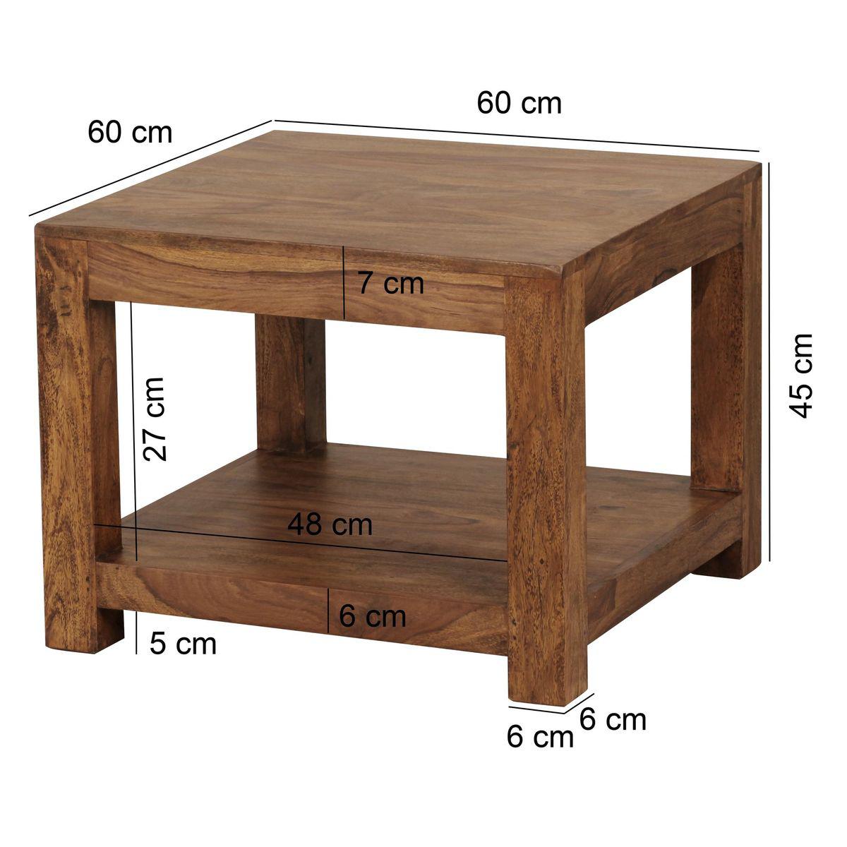 STOLIK KAWOWY WOHNLING DREWNO SHEESHAM 60 CM / WL1.570