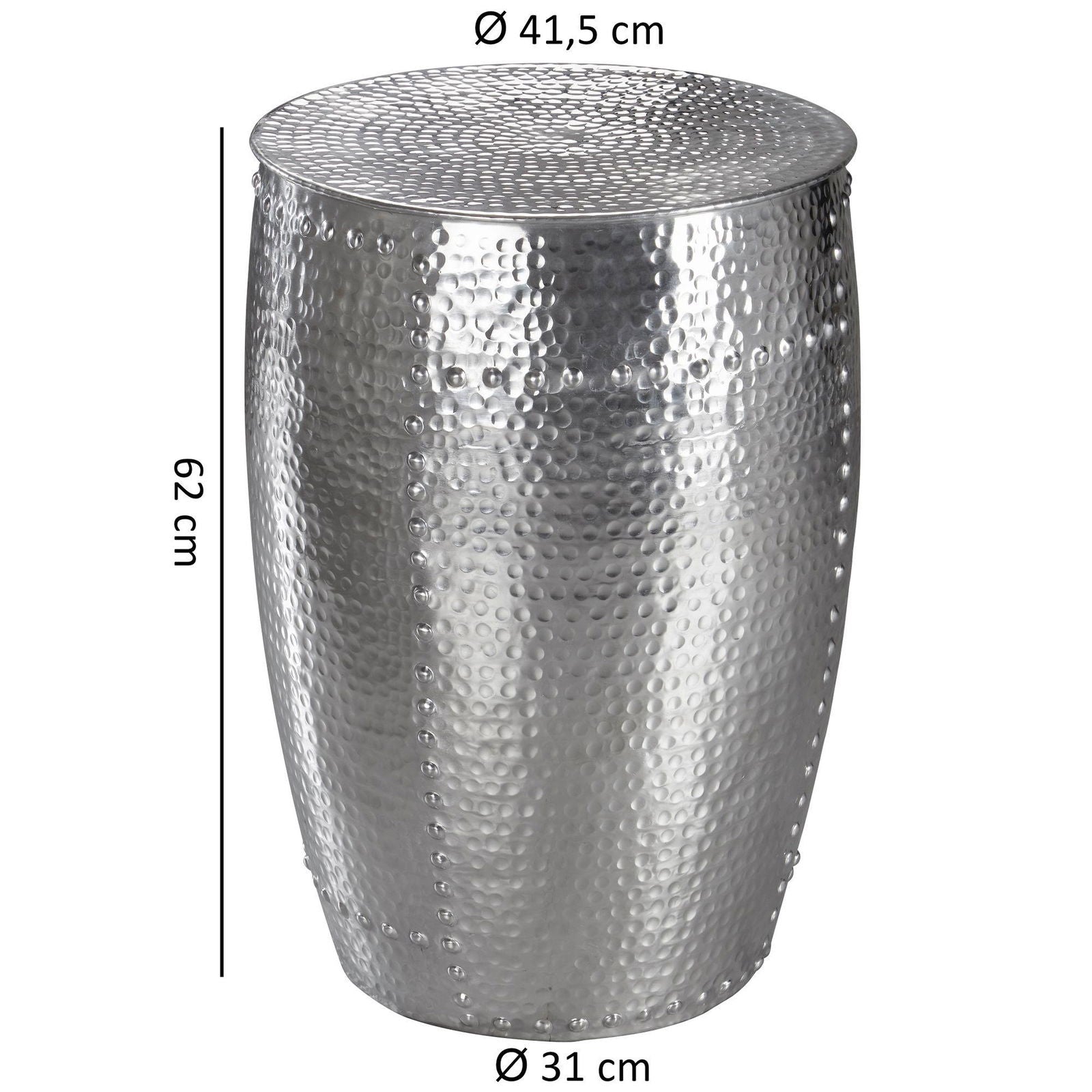 STOLIK MODEN SREBRNY ALUMINIUM Wohnling / WL5.460