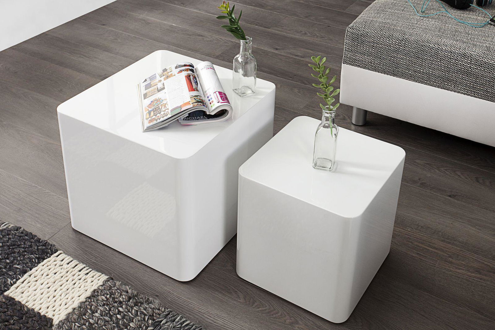 STOLIK MONOBLOC ZESTAW DWÓCH STOLIKÓW / 35894 / INVICTA INTERIOR
