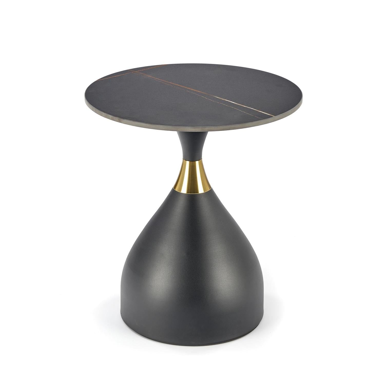 STOLIK SCALITA OPTYKA CZARNY MARMUR 50 CM / HAL