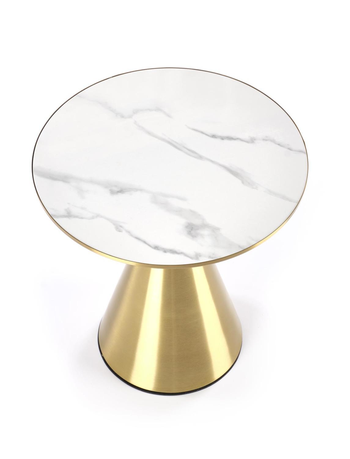 STOLIK TRIBECA OPTYKA BIAŁY MARMUR 50 CM / HAL