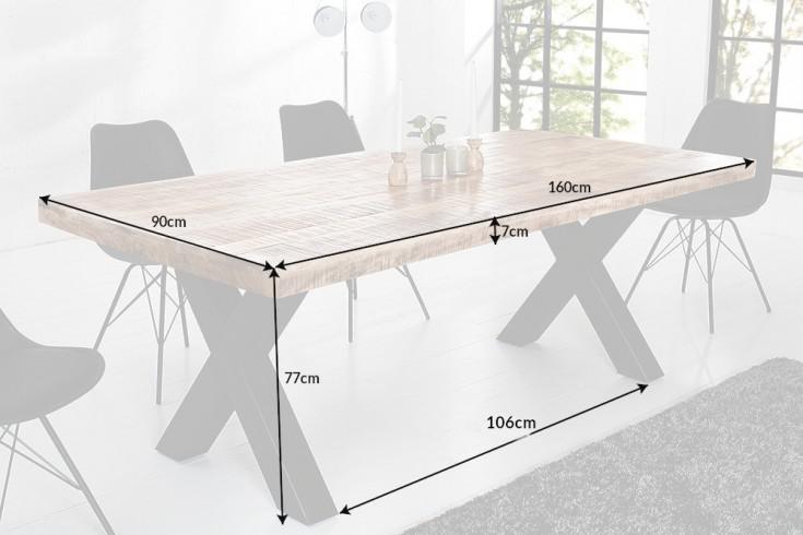 STÓŁ IRON CRAFT 160 CM MANGO NATURALNE / 40012 / INVICTA INTERIOR