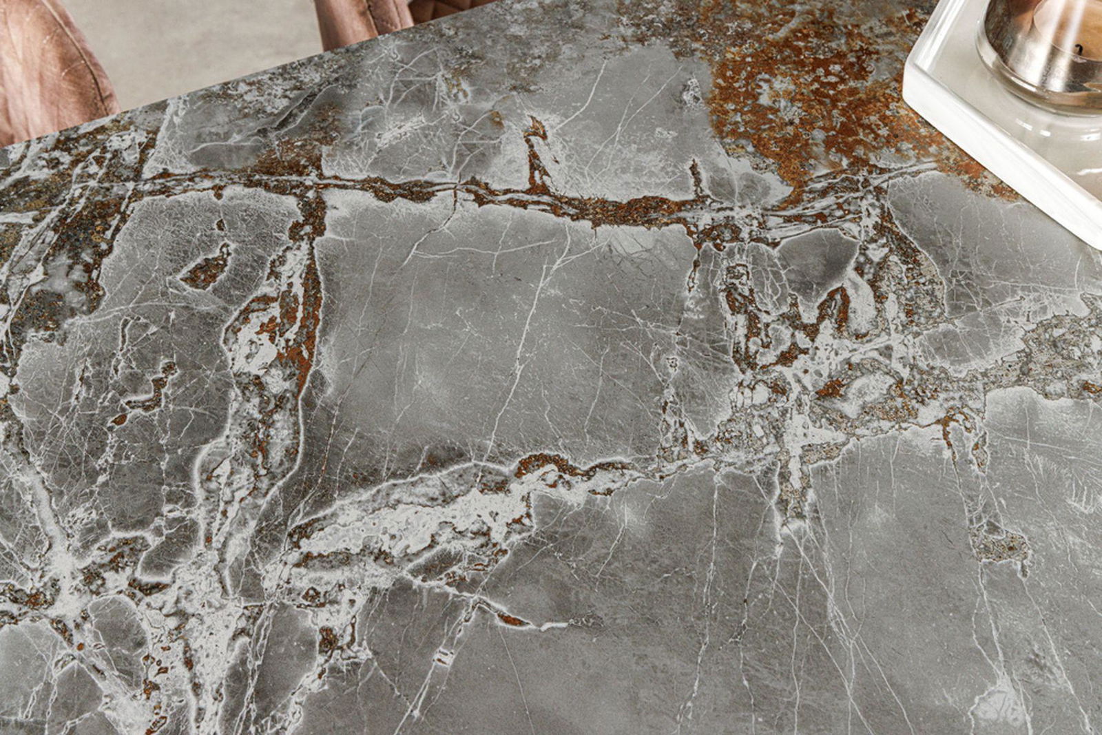 STÓŁ ROZKŁADANY MARVELOUS OPTYKA SZARY MARMUR 180 - 260CM / 43841 / INVICTA INTERIOR