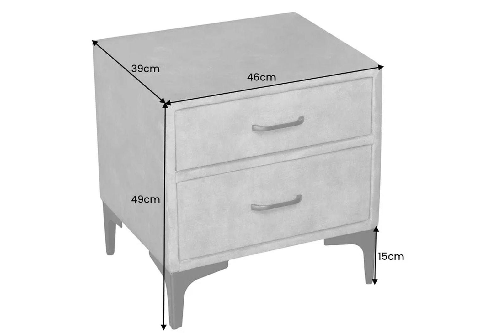 SZAFKA NOCNA BOUTIQUE ŻÓŁTY AKSAMIT 50 CM / 41668 / INVICTA INTERIOR