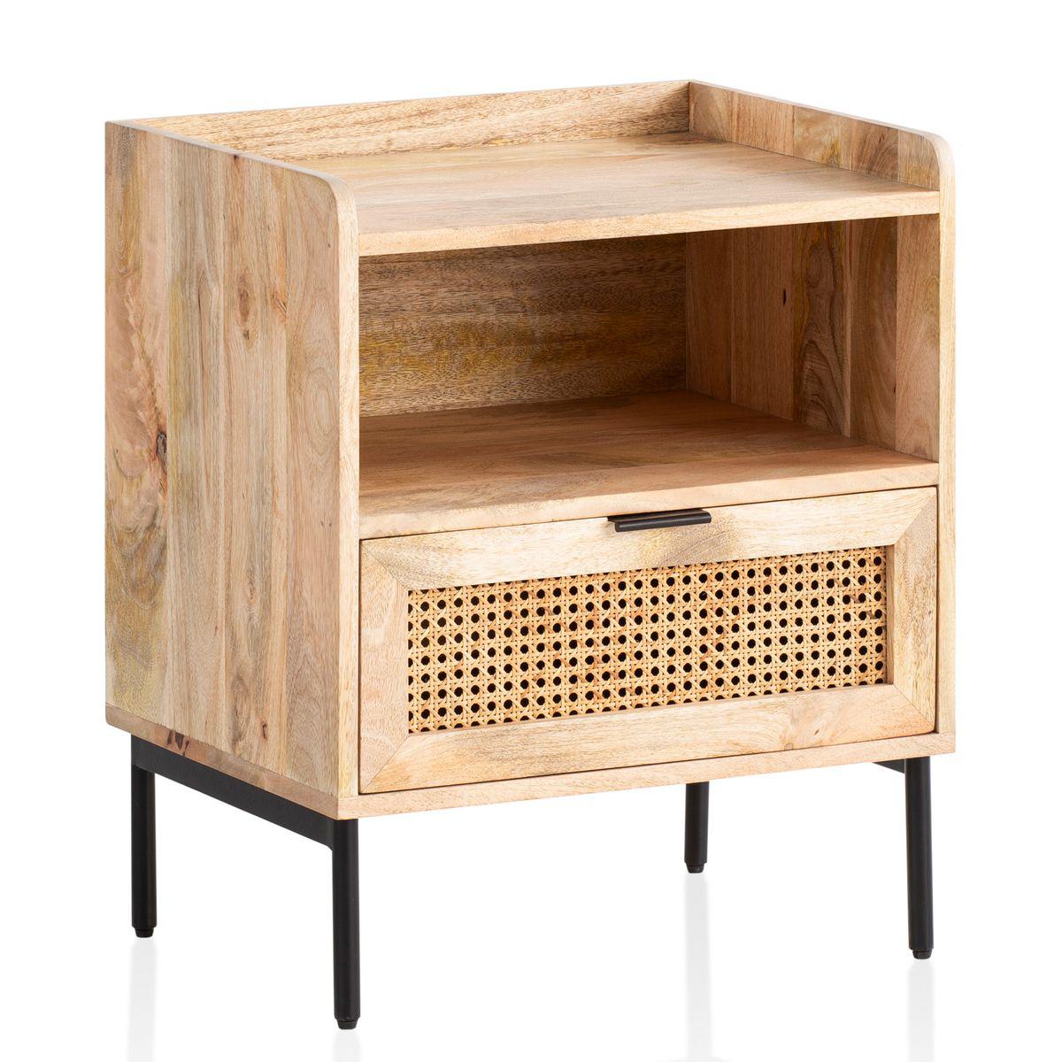 SZAFKA NOCNA WOHNLING RATAN NATURALNE MANGO / WL6.808