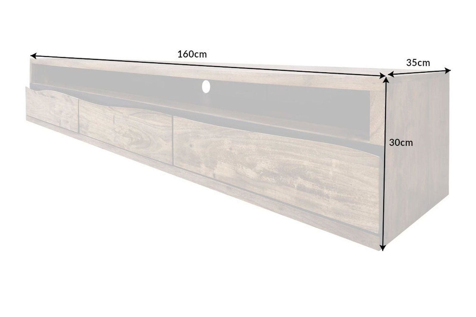 SZAFKA RTV WISZĄCA MAMMUT AKACJA 43709 / INVICTA INTERIOR