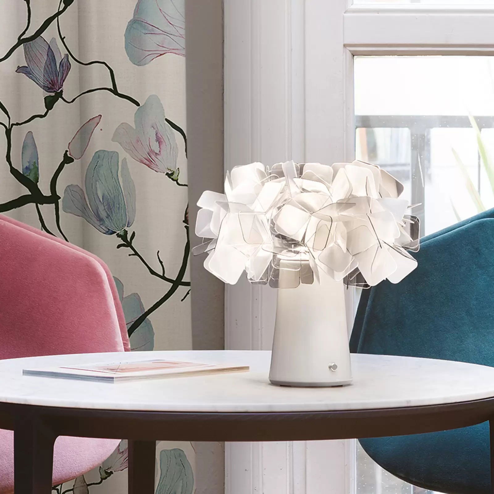 Slamp Clizia lampa stołowa LED na Akumulator ściemniana fumé