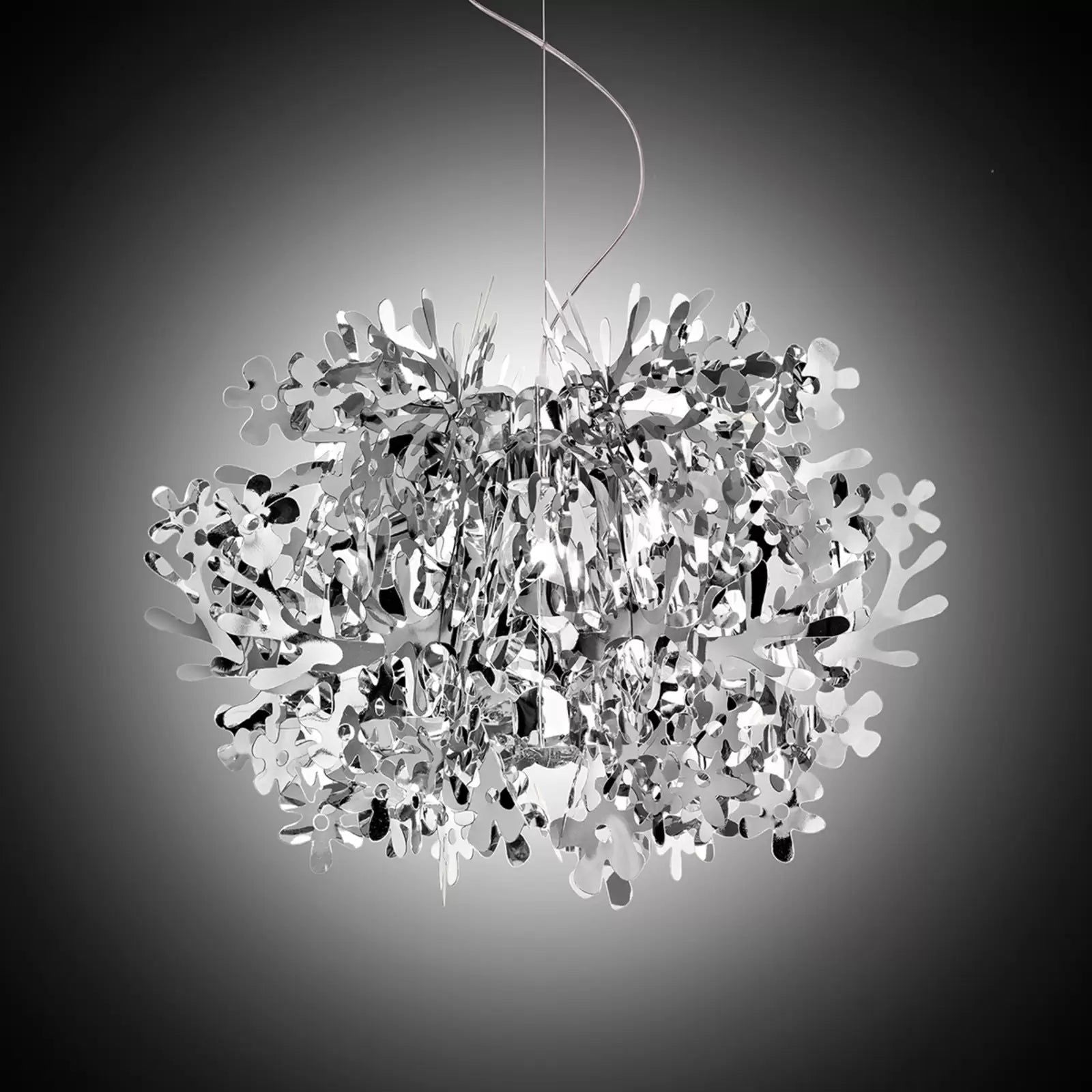 Slamp Fiorella - designerska lampa wisząca srebrna