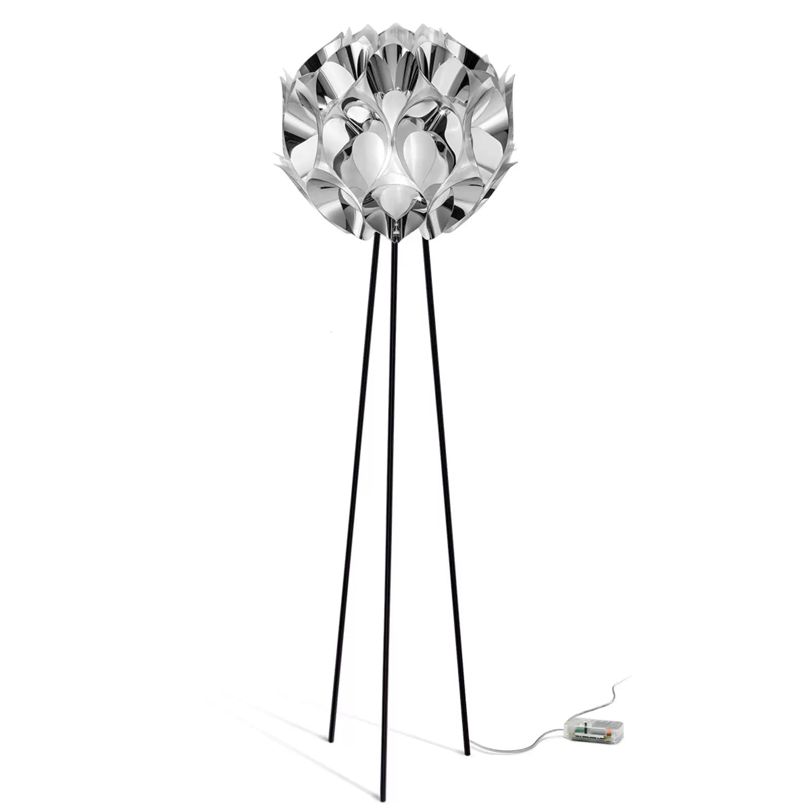 Slamp Flora - designerska lampa stojąca, srebrna