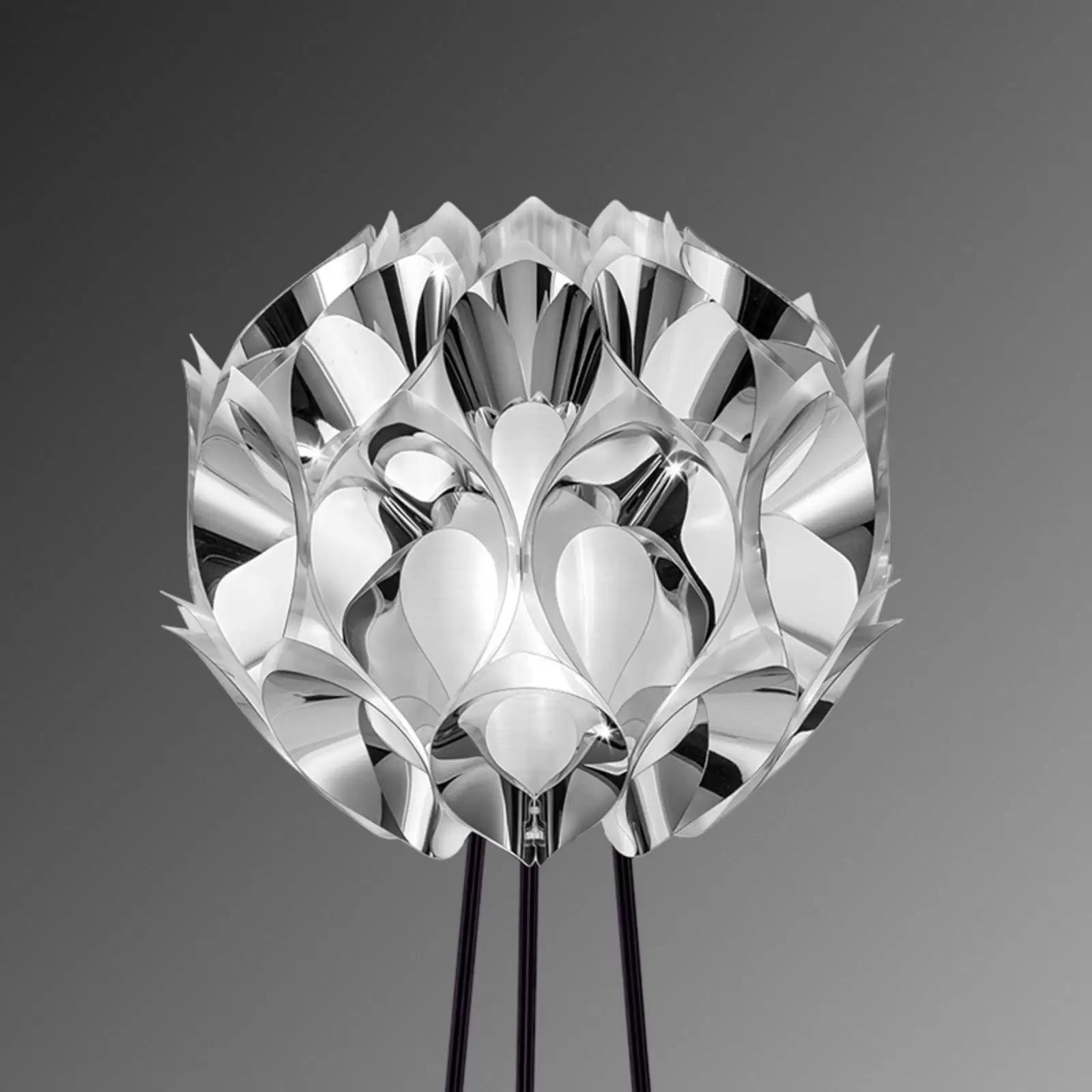 Slamp Flora - designerska lampa stojąca, srebrna
