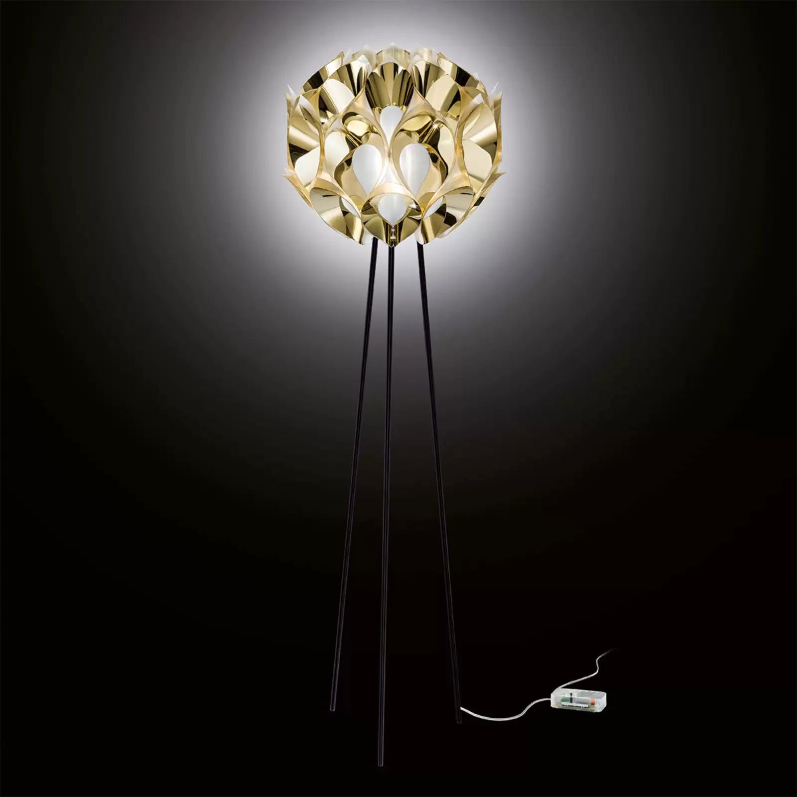 Slamp Flora - designerska lampa stojąca, złota