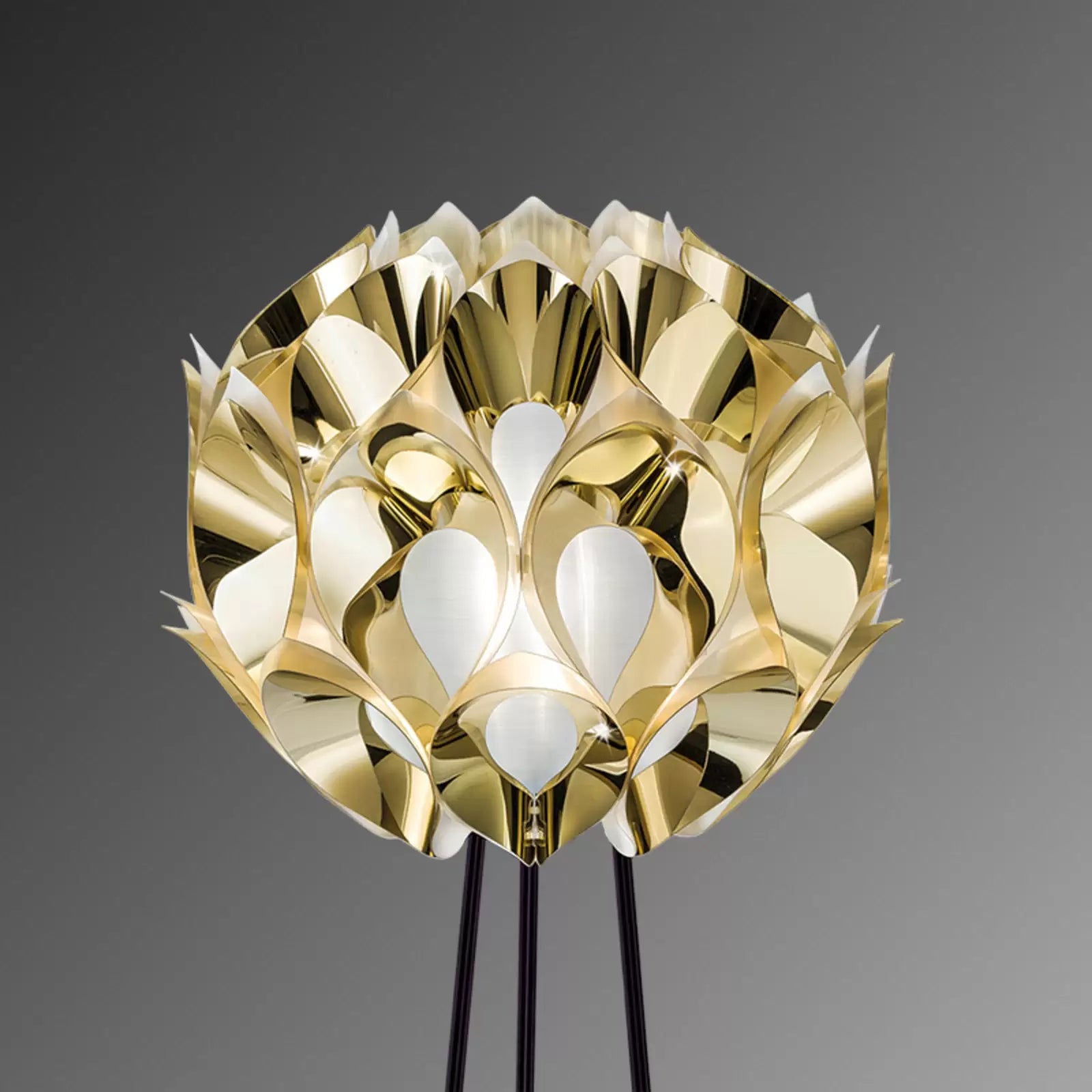 Slamp Flora - designerska lampa stojąca, złota