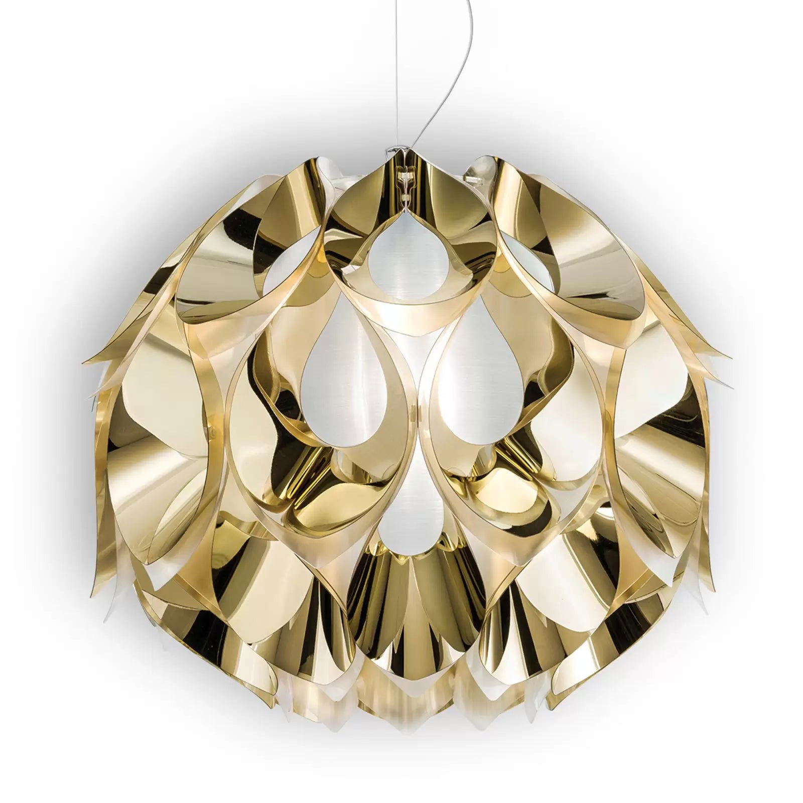 Slamp Flora - designerska lampa wisząca złota 50cm