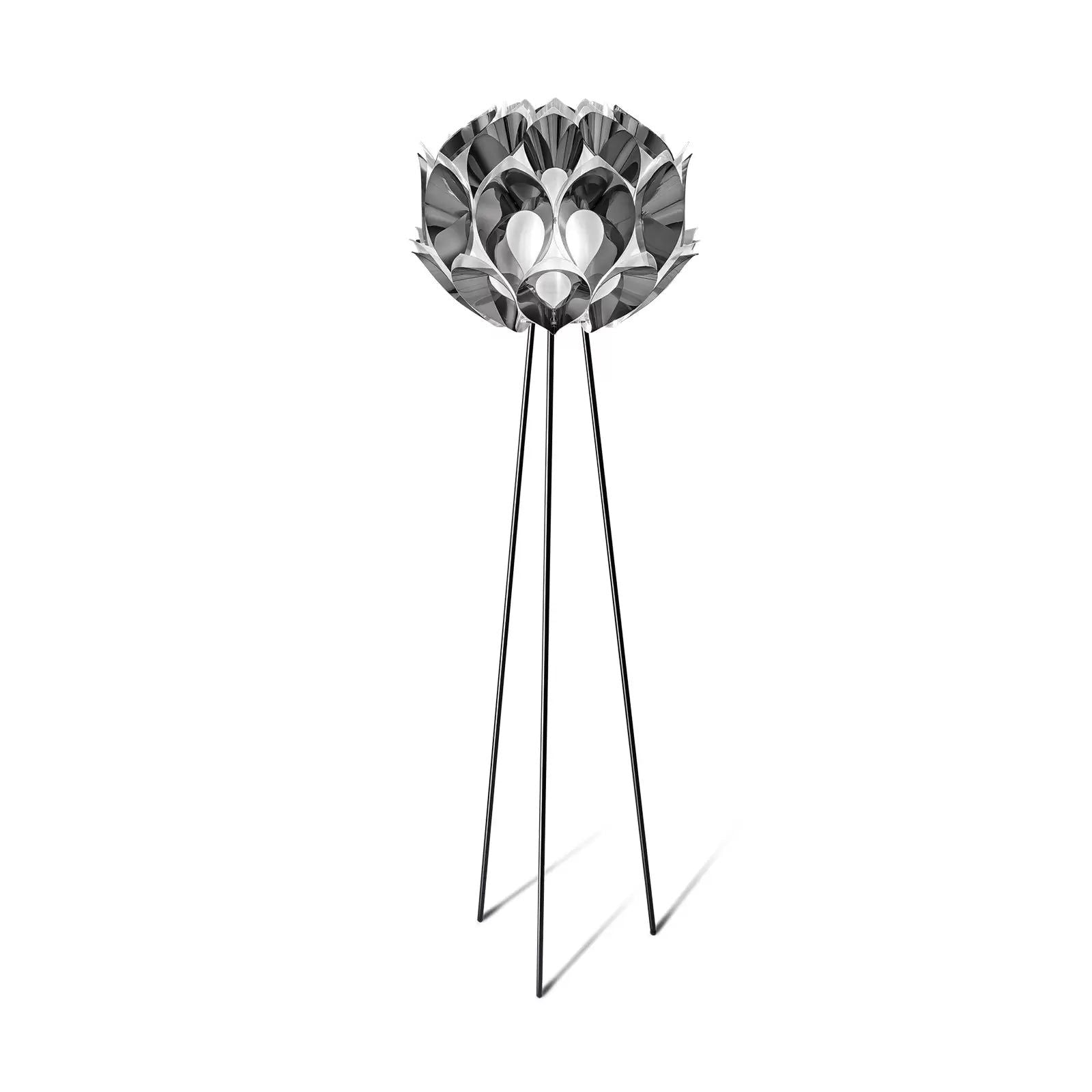 Slamp Flora designerska lampa stojąca trójnóg cyna