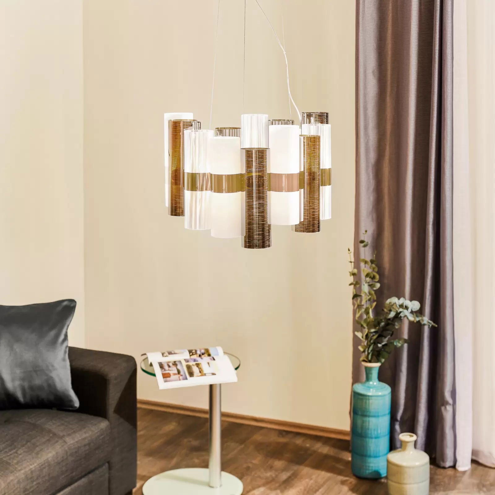 Slamp La Lollo Medium lampa wisząca cyna/biała