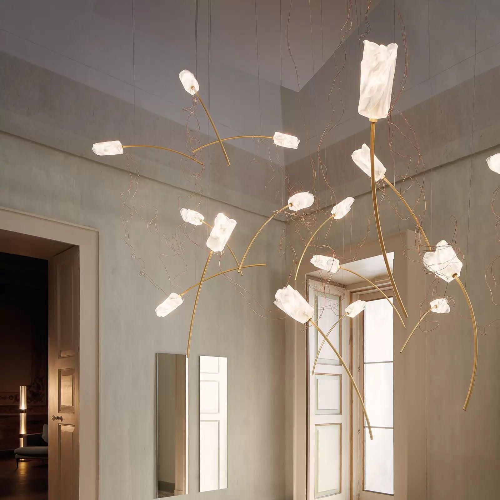 Slamp Tulip 14 lampa wisząca LED mosiądz okrągła