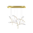 Slamp Tulip 7 lampa wisząca LED mosiądz kątowa