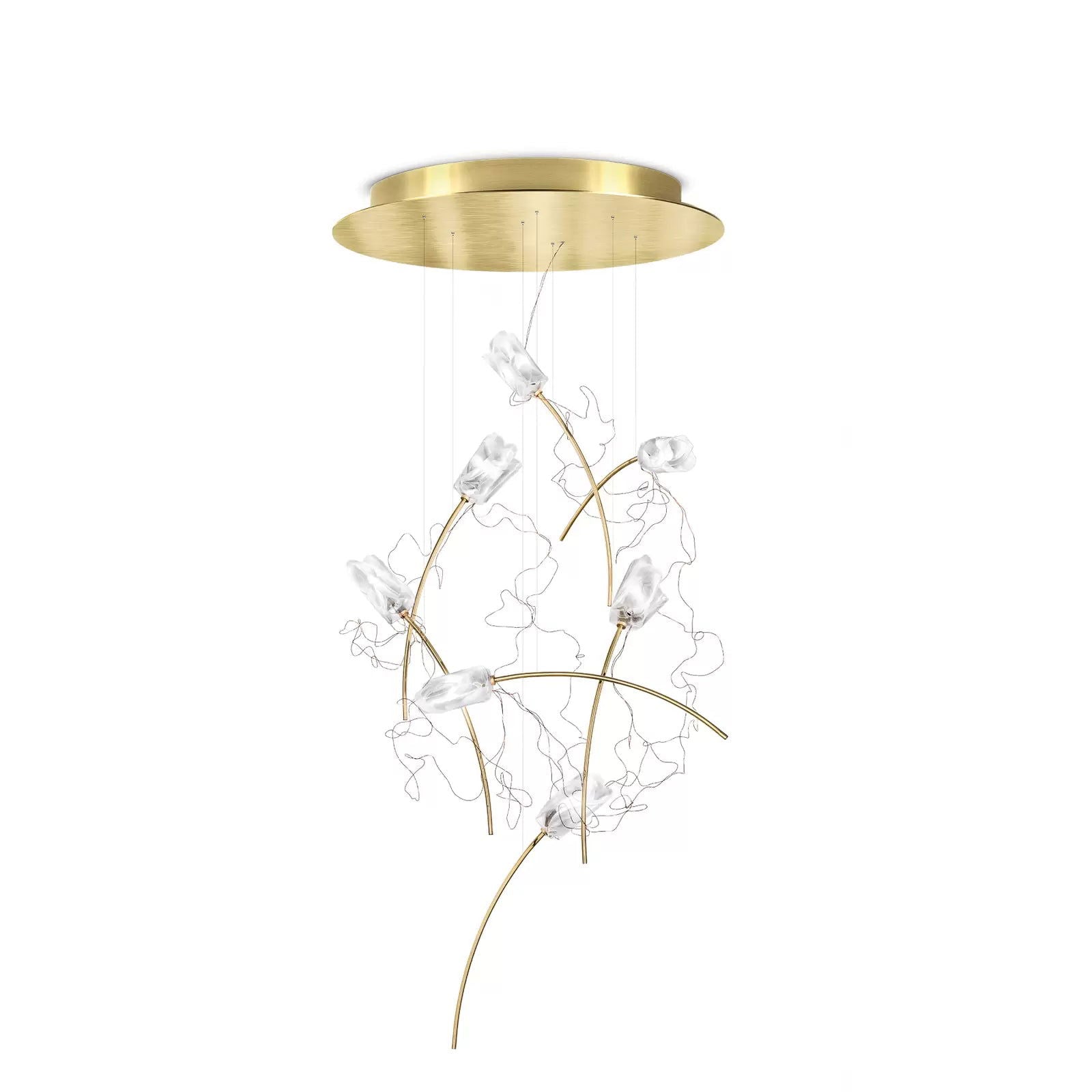 Slamp Tulip 7 lampa wisząca LED mosiądz okrągła