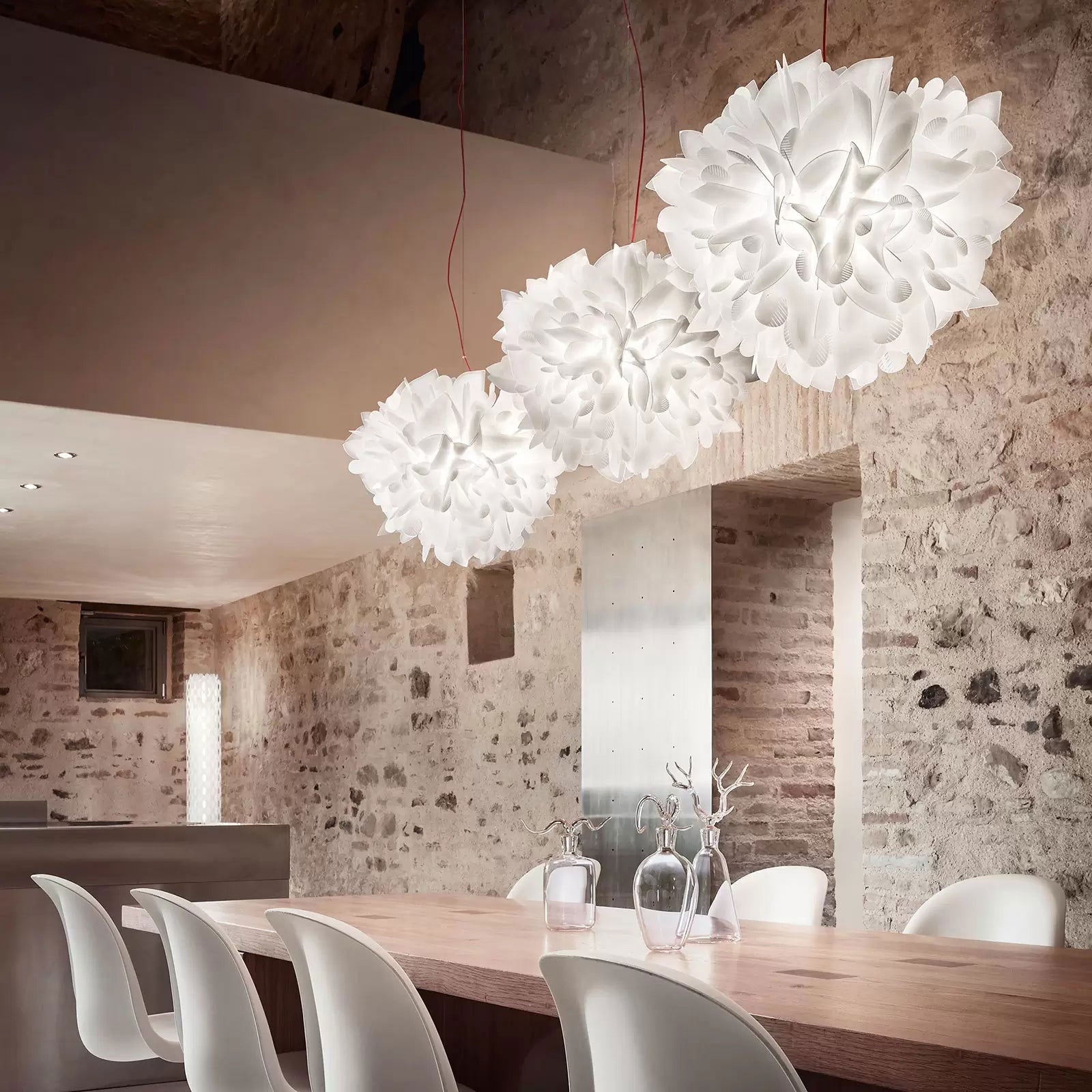 Slamp Veli Foliage lampa wisząca czerwona 55cm