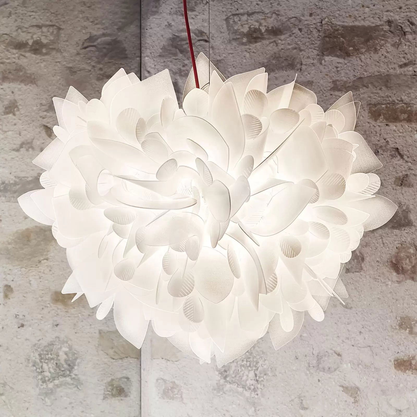 Slamp Veli Foliage lampa wisząca czerwona 55cm