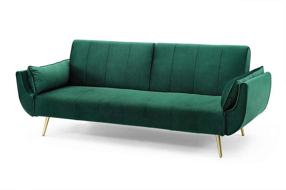 Sofa Divani II zielony aksamit +złoto / 39421 / 40090 / INVICTA INTERIOR