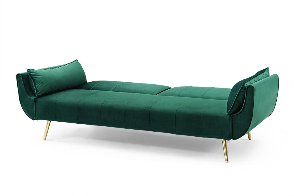 Sofa Divani II zielony aksamit +złoto / 39421 / 40090 / INVICTA INTERIOR