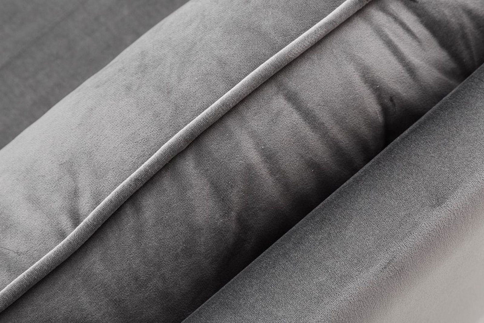 Sofa Divani szary aksamit / 40087 / INVICTA INTERIOR