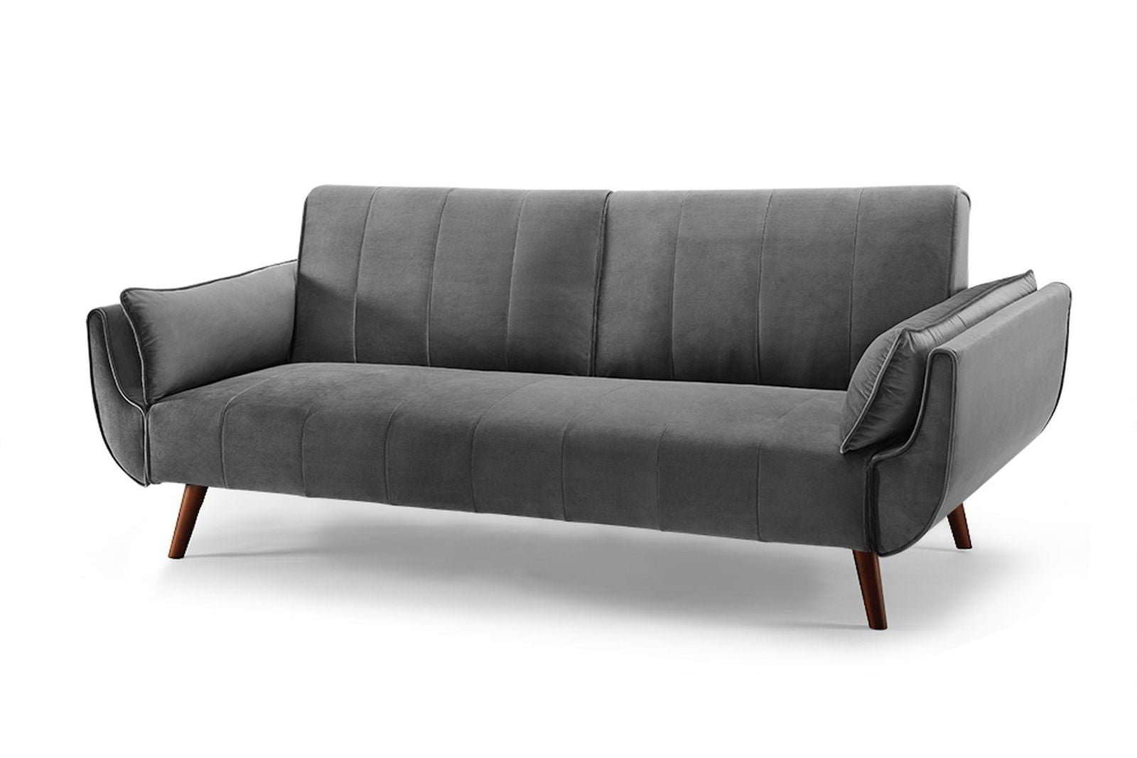 Sofa Divani szary aksamit / 40087 / INVICTA INTERIOR