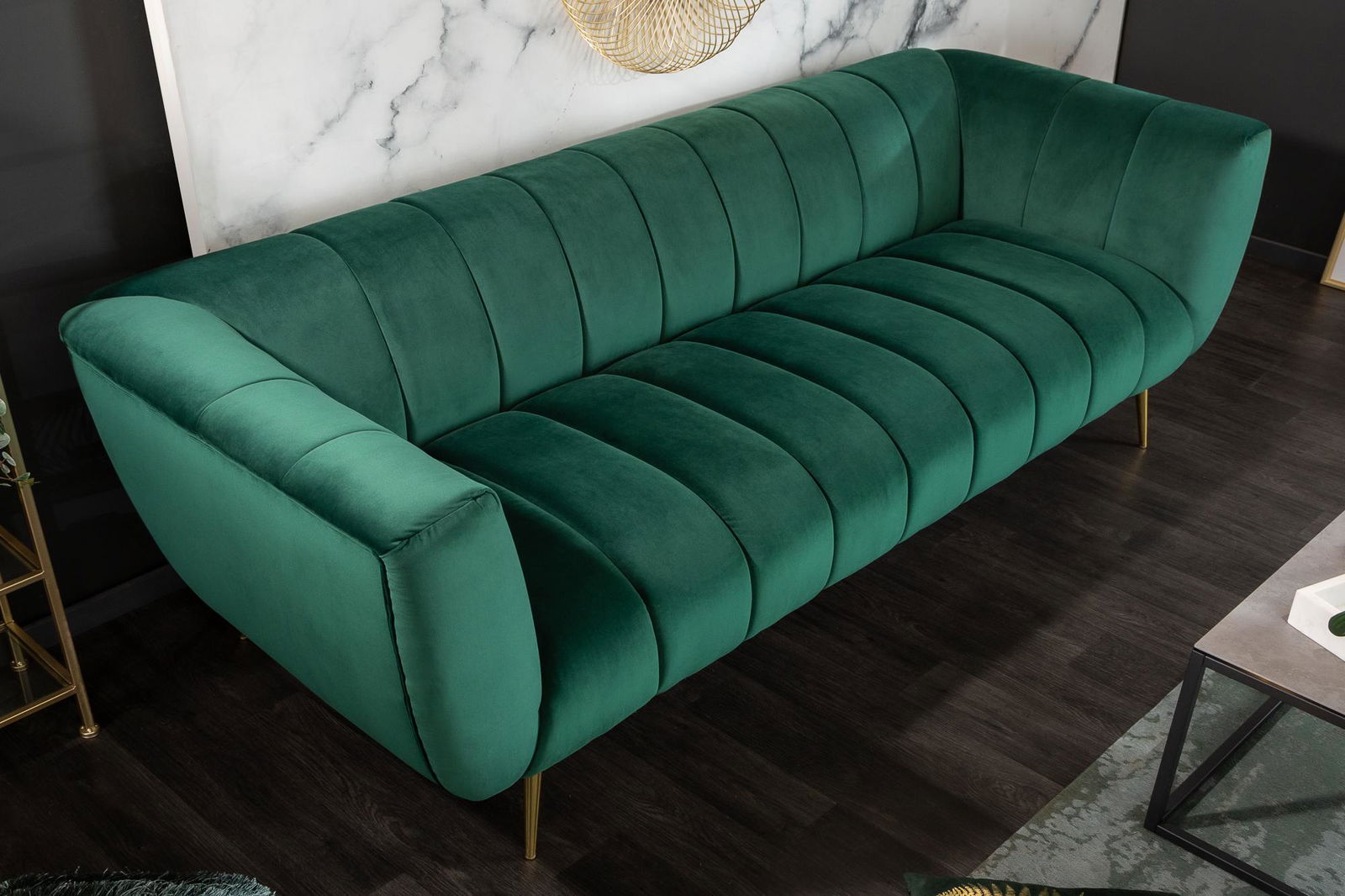 Sofa Noblesse 225 cm SZMARAGDOWA / 40404 / INVICTA INTERIOR / INVICTA INTERIOR
