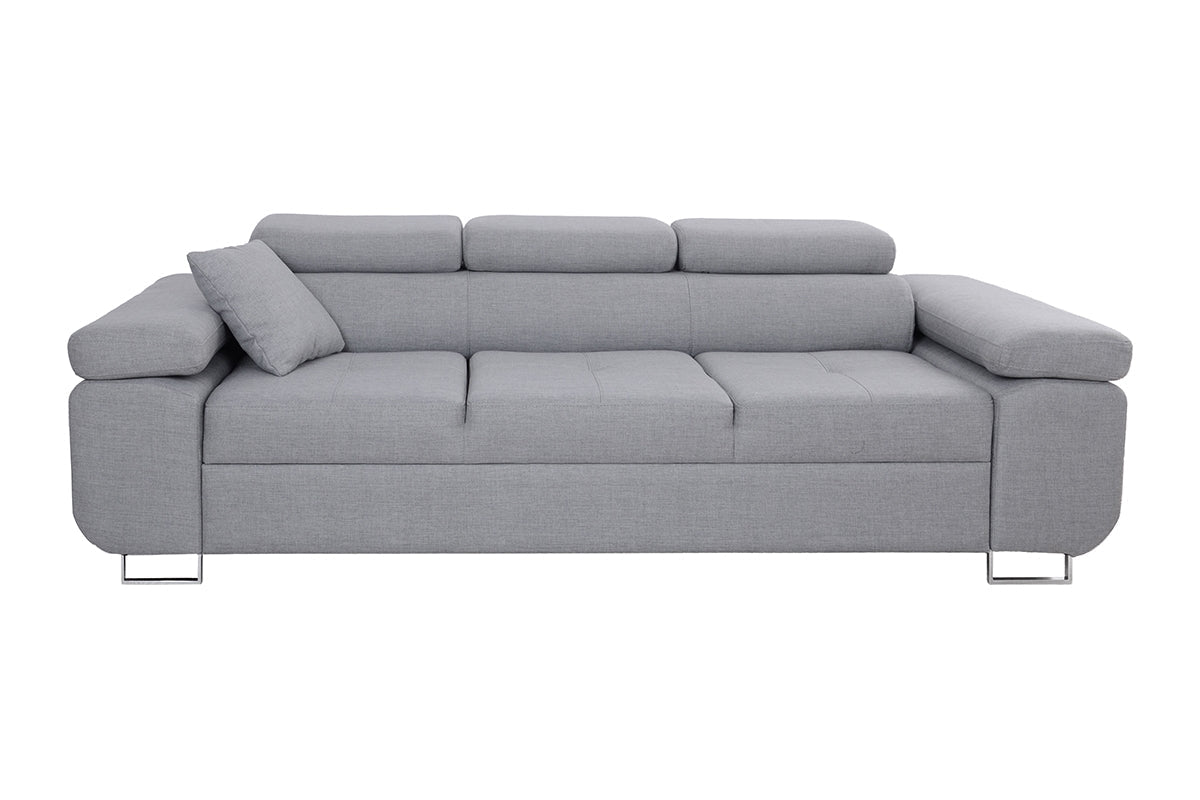 Sofa z funkcją spania Annabelle - jasnoszara plecionka Loft 19 Grey