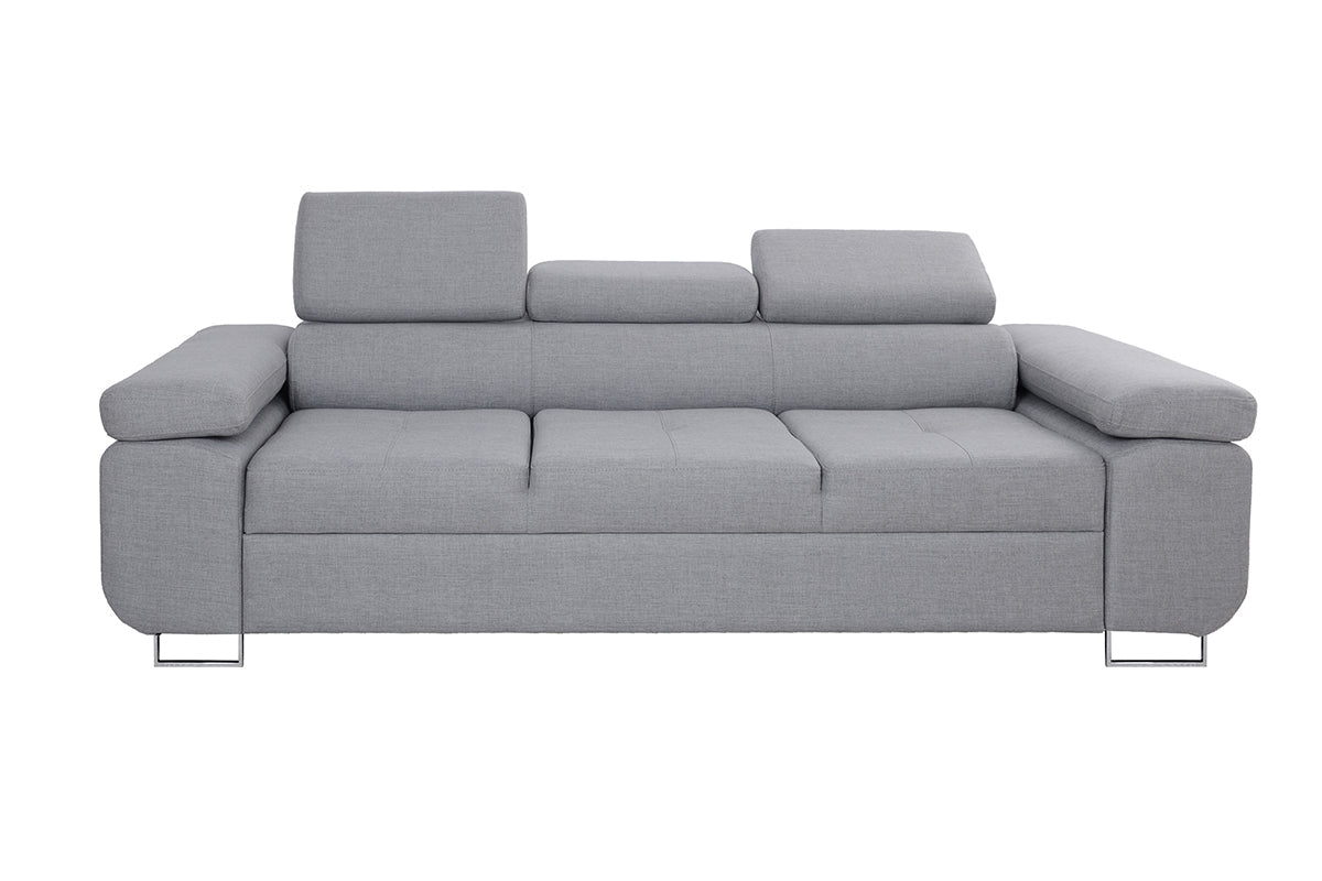Sofa z funkcją spania Annabelle - jasnoszara plecionka Loft 19 Grey