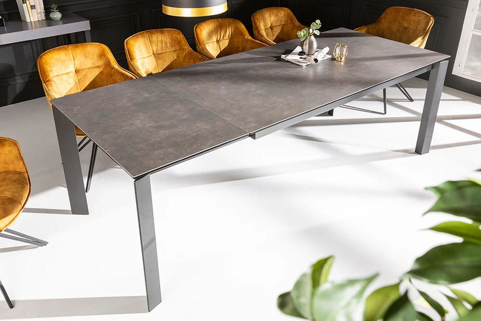 Stół rozkładany X7 180-240 cm ceramika optyka grafit 41383  / INVICTA INTERIOR