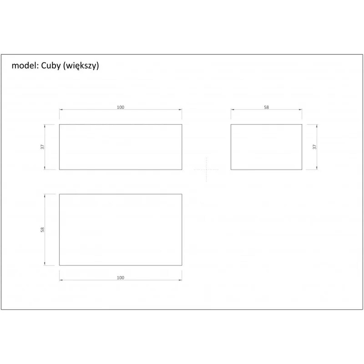 Stolik Stein cube biały marmur 100 cm / MH