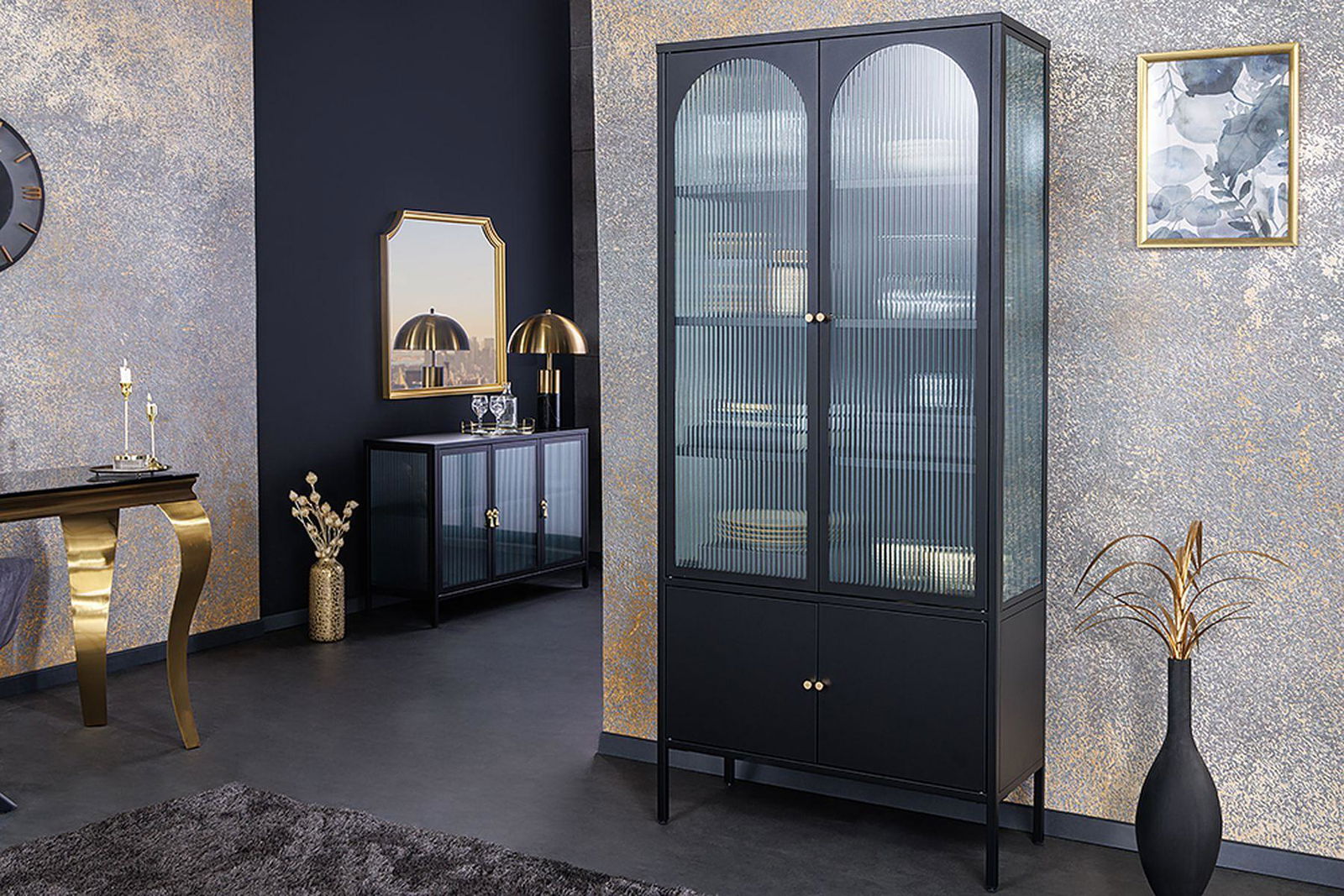 WITRYNA PARIS CZARNA 180 CM / 43330 / INVICTA INTERIOR