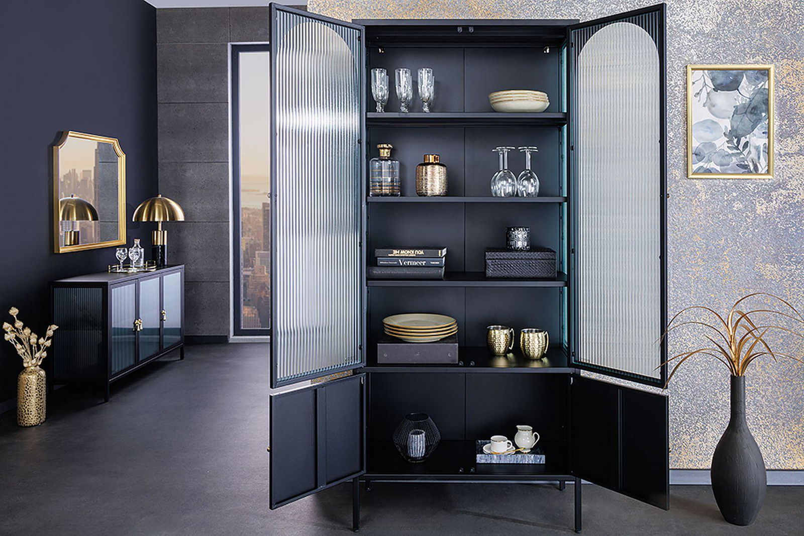 WITRYNA PARIS CZARNA 180 CM / 43330 / INVICTA INTERIOR
