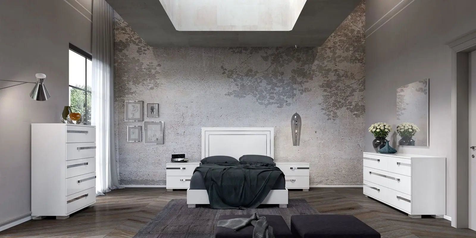 WŁOSKA KOMODA BIAŁA VOLARE 5 SZUFLADOWA / STATUS ITALY