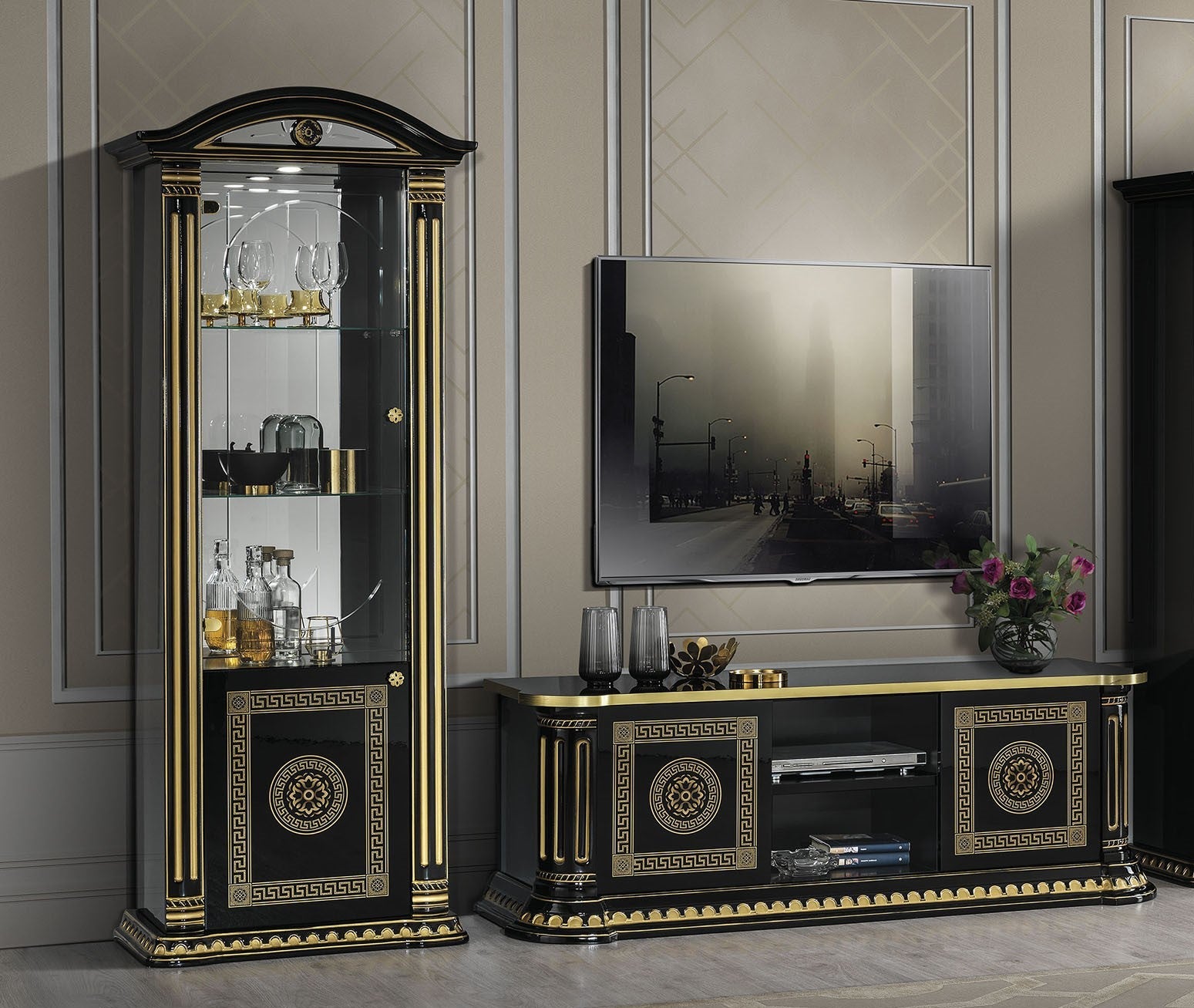 WŁOSKA NOWOCZESNA WITRYNA 1 DRZWIOWA AURORA / ACCA DESIGN