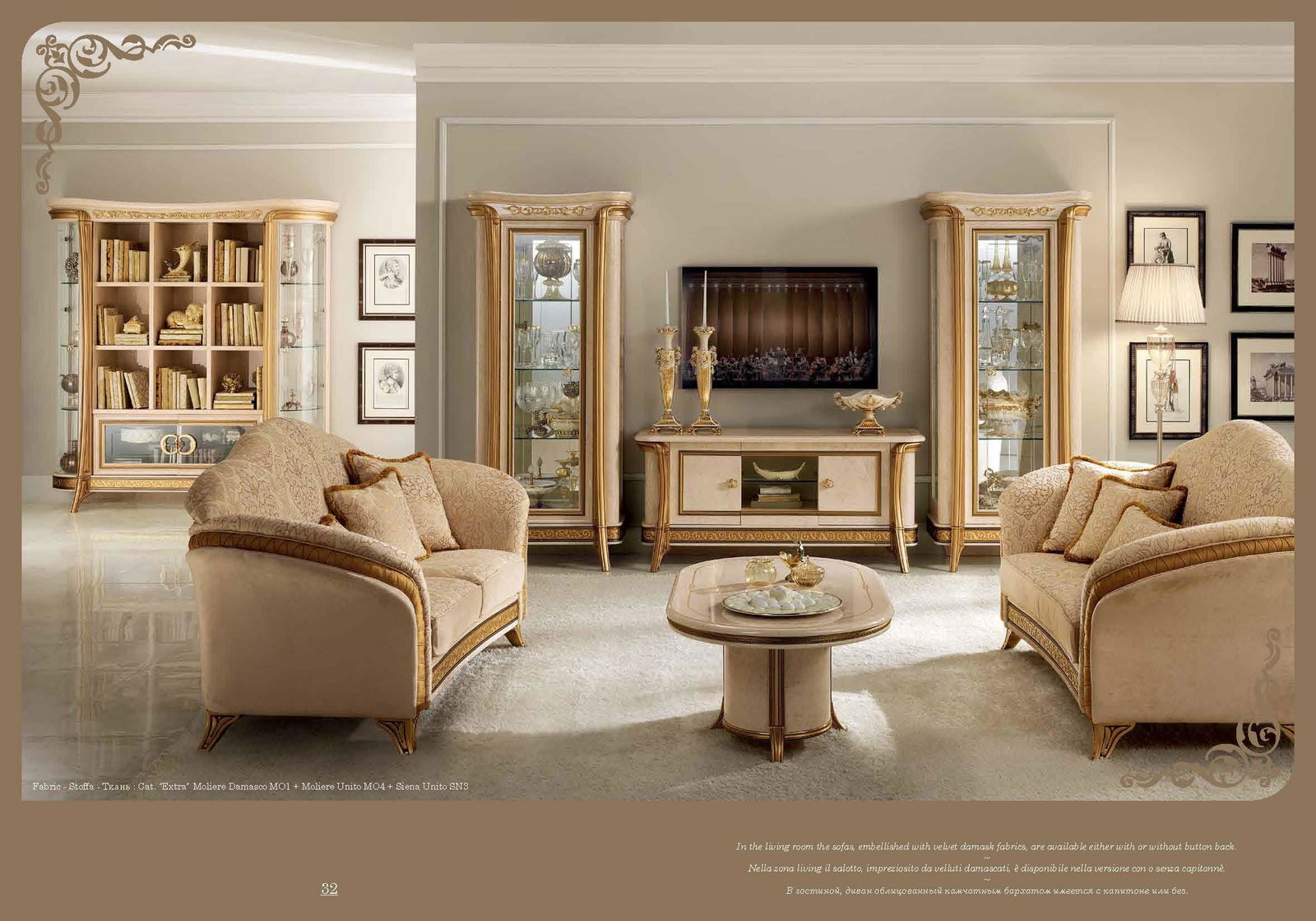 WŁOSKA SOFA 3 OSOBOWA Z MOŻLIWOŚCIĄ SPANIA MELODIA  240 CM ARREDOCLASSIC