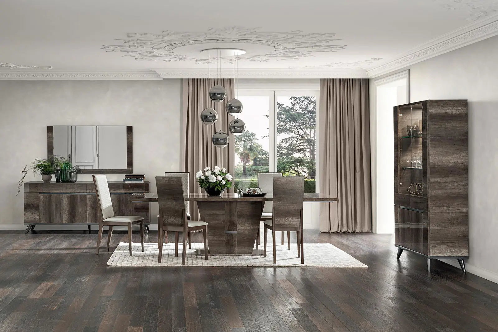 WŁOSKIE KRZESŁO MEDEA LUXURY / optyka Dąb Vintage / STATUS ITALY