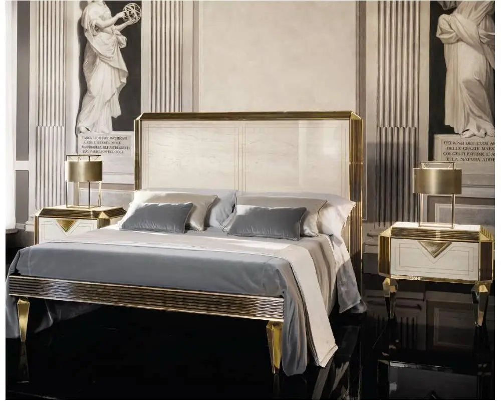 Ekskluzywne włoskie łóżko Diamante King Size 226 cm marki ArredoClassic Adora – luksusowy design, elegancja i komfort do nowoczesnej sypialni
